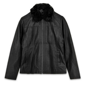 Ventes en gros, logo personnalisé, veste en cuir véritable à fermeture éclair, veste d'hiver en cuir de haute qualité pour hommes - Product Image 1