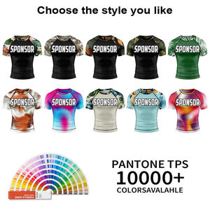 Camiseta de Compresión Personalizada ODM para Gimnasio, de Manga Corta, de Poliéster, que Absorbe la Humedad, Sublimada, para Judo, Boxeo y Lucha - Product Image 3