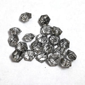 Cristal de cuarzo de rutilo negro, cristal hexagonal de 4x4, 0,28 CT - Product Image 6