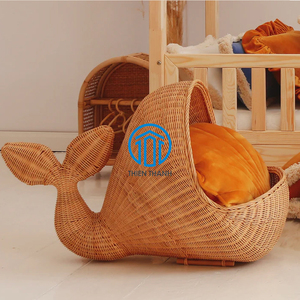 Cestas de ballena de ratán de alta calidad de nuevo diseño, cestas de almacenamiento para niños, almacenamiento de juguetes para niños con forma de Animal de ratán Natural - Product Image 4