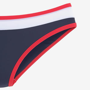 Ensemble de bikini bandeau pour femmes, maillot de bain deux pièces, bikini à bretelles halter, maillot de bain élégant pour femmes, maillot de bain de plage de haute qualité en bleu marine - Product Image 4