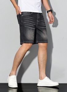 Pantalones cortos de mezclilla rectos de estilo vaquero para hombre, pantalones cortos transpirables de verano de alta calidad, desteñidos al sol para hombres, MOQ bajo, alta calidad - Product Image 2