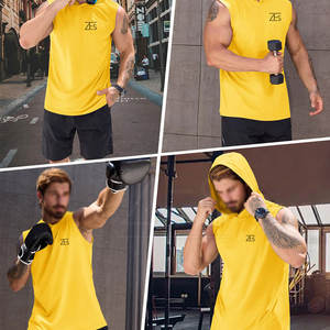 Fitness Wear High Quality Wholesale <b>Sleeveless</b> <b>Hoodies</b> Fashion Clothing Custom Pullover <b>Sleeveless</b> <b>Hoodies</b> - Product Image 5
