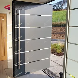 American Pivot Door Thermal Insulated Aluminum Glass Entrance Front Doors Smart Lock Exterior Main Entry Pviot Door