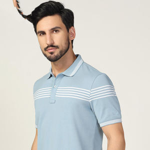 2023 Cool Color sólido Stand Collar Polo camiseta Casual Slim manga corta Camiseta Formal Polo camisas para hombres - Product Image 5