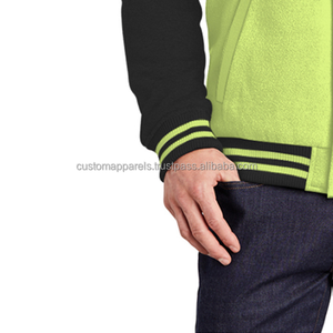 Retro Wool Blend Varsity <b>Jacket</b> for <b>Men</b> Windproof Heritage Style Stand Collar with Custom Embroidery - Product Image 5