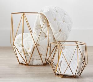 Panier de rangement en métal en fil métallique de couleur noire panier en treillis métallique personnalisé salle de bain blanchisserie utilisation polyvalente - Product Image 2