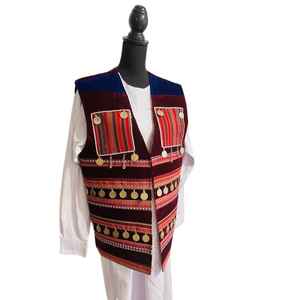 Logotipo personalizado bordado cultura afgana chaleco masculino nuevo elegante totalmente bordado chalecos sin mangas Reversible Casual para invierno - Product Image 1