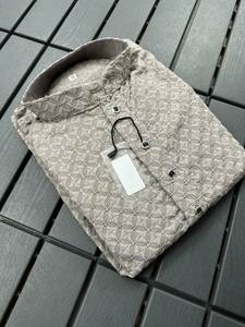 Lucknowi Style Eid & Ramdan Month Special Hand Crafted RAYON Silk Kurta & Payjama Set para novio o niños Special - Product Image 5