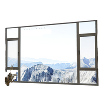 Ventanas de Aluminio Negro de Alto Impacto con Vidrio Templado Aislante, Verticales, Insonorizadas, Minimalistas, con Persianas y Pantalla Magnética