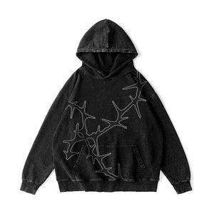 Sudadera Unisex Y2K Lisa para Hombre, Estilo Vintage, Lavada al Ácido, Informal, para Calle, Otoño, Ecológica - Product Image 1