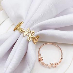 Servilletero de agradecimiento personalizado para Decoración de mesa de vacaciones, fiestas, bodas, eventos, Hotel, comedor, toque único - Product Image 3