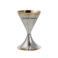 Coupe Kiddush en acier inoxydable unique Judaica, nouveau design léger, forme de flûte classique, artisanat de haute qualité fait main
