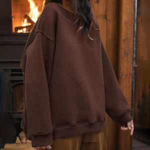 Pull à capuche décontracté en coton tricoté de haute qualité pour femme, avec logo personnalisé, couleur unie, col rond, coupe régulière, idéal pour l'été - Product Image 5