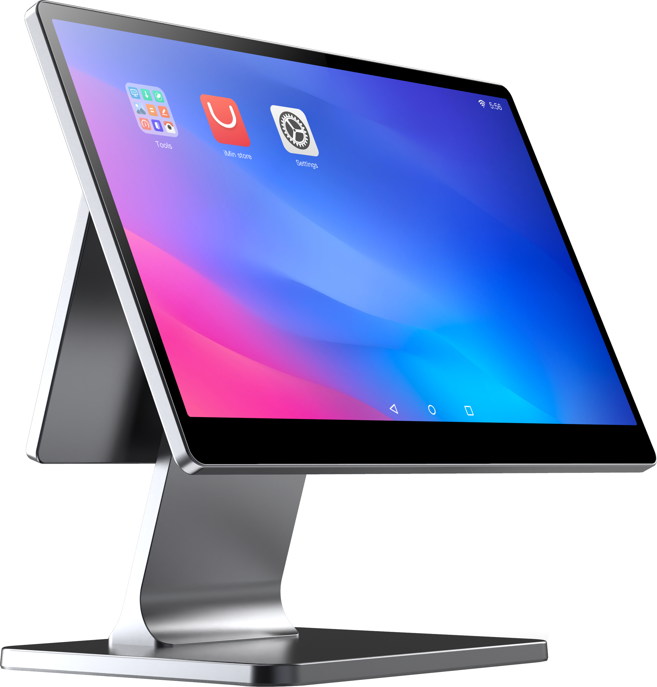 Win/ARM android POS 15,6 + 10,1 дюймов сенсорный двойной экран машина, Ресторан android все в одном pos -- imin swan 1 -- DY