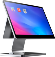 Terminal Punto de Venta Android POS Win/ARM con Pantalla Táctil Doble de 15.6+10.1 Pulgadas, Lector de Tarjetas NFC, Wi-Fi 6, Terminal Todo en Uno para Restaurantes - imin Swan