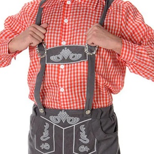 Lederhosen Tradicionales Bávaros Alemanes de Cintura Alta y Frente Plano, Tallas Grandes para Hombres, Mujeres y Niñas, Colección de Verano, Precio Bajo al por Mayor - Product Image 2