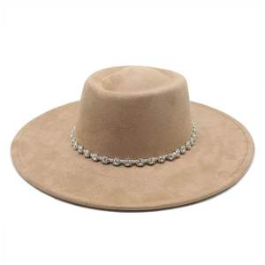 Chapeau de cow-boy en daim de style européen et américain pour femmes avec protection solaire et large bord - Product Image 2