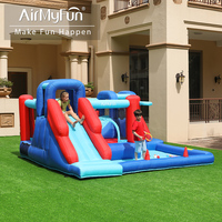 Aire de jeu avec lancer de ballons intégrée, souffleur 750W, adapté à plusieurs enfants, facile à nettoyer, châteaux gonflables intérieurs et extérieurs