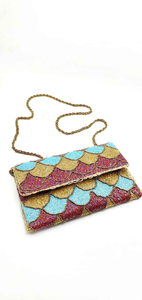 กระเป๋าคลัทช์ลูกปัดงานแฮนด์เมดสำหรับตอนเย็นกระเป๋าถือปักลายลูกปัดพร้อมกระเป๋าที่ไม่เหมือนใครโดยงานหัตถกรรม - Product Image 2