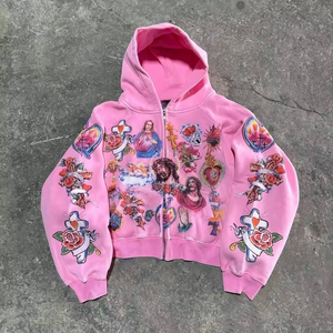 Sudadera de Invierno Personalizada de Alta Calidad, Hombros Caídos, Algodón Grueso y Suave, Corte y Costura, Estilo Urbano, Corte Regular para Hombre, 450 GSM, Forro de Felpa Francesa - Product Image 3