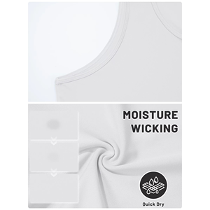 Débardeurs de sport pour hommes en polyester et coton, décontractés, unis, essentiels, pour la salle de sport, avec impression, vente en gros - Product Image 5