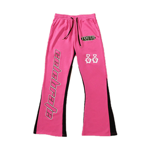 Pantalones de chándal deportivos Unisex de alta calidad personalizados, pantalones de Color sólido de rizo francés, pantalones de chándal informales Vintage para hombre - Product Image 1