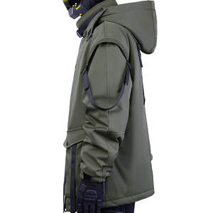 Hommes à la mode Techwear veste mode tactique coupe-vent Streetwear manteau pour automne hiver en gros hommes Techwear veste - Product Image 3