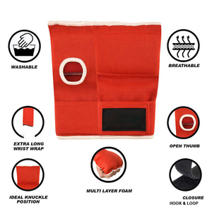 Envolturas de mano Guantes de gel internos de boxeo Debajo del guante Vendajes elásticos para protección de nudillos - Product Image 6