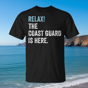 Camiseta de la Guardia Costera Negra para Adultos Unisex de Manga Corta con Cuello Redondo Promocional - Product Image 3