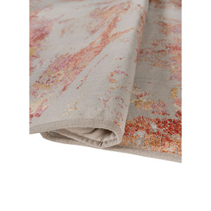 Alfombra Kavi Azul de Lana y Seda de Bambú Anudada a Mano, Unstring Srb(713(Fr)), Diseño Abstracto para Uso Doméstico - Product Image 2