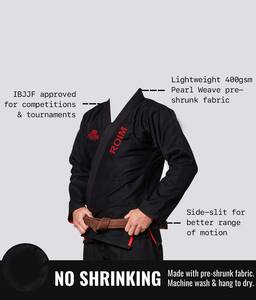 Vente en gros noir brésilien Bjj Gi 100% coton Meilleure qualité Jiu jitsu Kimonos Vente en gros pour hommes et femmes - Product Image 6