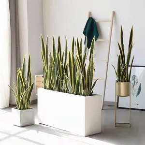 Maceta grande de lujo de acero inoxidable maceta de metal blanco para plantas grandes - Product Image 3