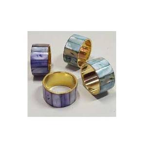 Gold Round Napkin Ring <b>Top</b> Decor With Two Color Of Resin <b>Table</b> Decoration exquisite hotel Napkin ring royal look tableware set - Product Image 6
