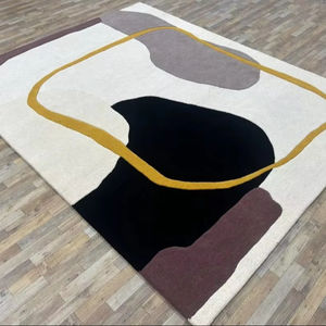 Tapis en laine moderne tufté à la main taille personnalisable motif abstrait tapis lavable à la main pour la maison hôtels restaurants pique-niques - Product Image 1