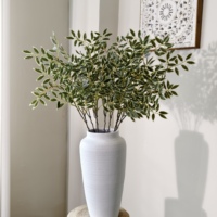 Feuillage artificiel au toucher réel, Ruscus italien pour arrangements de mariage, décoration intérieure