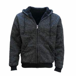 Sudadera con capucha y cremallera gruesa con logotipo personalizado de alta calidad para hombre con jersey de piel de Sherpa de invierno, chaqueta, suéter personalizado - Product Image 4