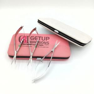 กรรไกรตัดคิ้วแบบมืออาชีพ ใบมีดโค้งสแตนเลส ไม่พับได้ สีสันโลโก้สั่งทำได้ อุปกรณ์เสริมความงาม - Product Image 1