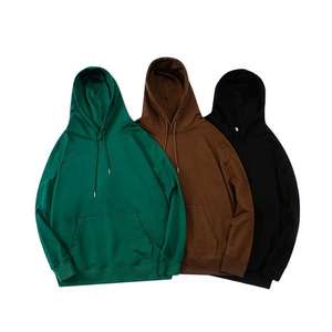 Sweat à capuche thermique épais de haute qualité, style vintage, en coton, coupe oversize, trois tons - Product Image 4