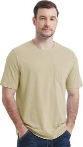 T-shirts personnalisés pour hommes 100% coton T-shirt surdimensionné à épaules tombantes T-shirt à col montant T-shirt de haute qualité pour hommes - Product Image 2