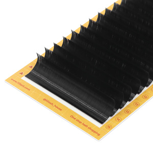 Bandejas de pestañas negras mate de alta calidad fácil de abanico esponjoso 0,03 pestañas de Camelia bandeja mixta pestañas al por mayor con embalaje - Product Image 1