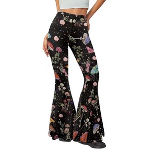 Pantalones de gimnasio acampanados de alta moda para mujer, nuevos Pantalones deportivos premium para mujer, ropa de mujer de alta calidad para lavar a máquina - Product Image 2