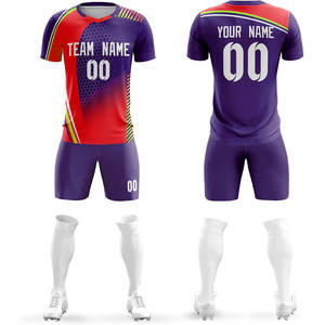 100% conjunto de poliéster uniformes de fútbol sublimados de Sialkot Pakistán uniforme de fútbol chándal de fútbol ropa de fútbol - Product Image 1