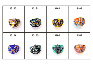 แหวนลูกปัดแก้วมูราโน่และมิลฟิโอริขนาดกลางสำหรับทำเครื่องประดับลูกปัดแก้วมูราโน่ขนาดกลางสวยสำหรับตกแต่ง - Product Image 2