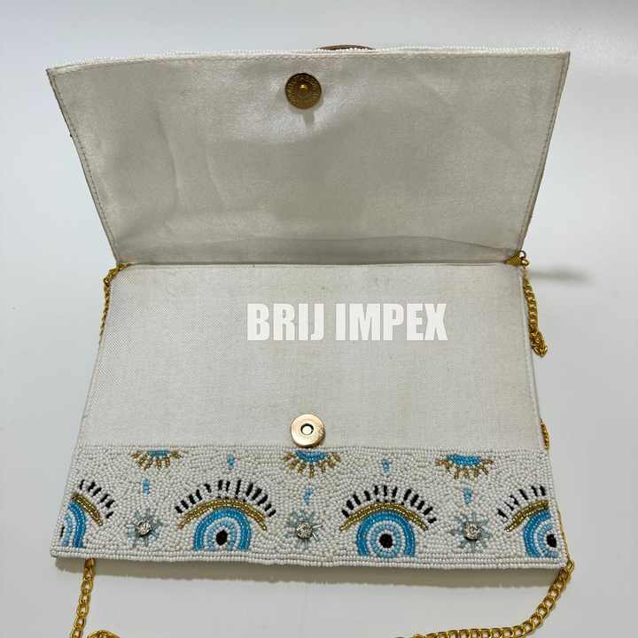 Handmade Evil Eye Beaded Clutch Bag Unique and Stylish Women's Evening Purse With Intricate Beadwork Elegant Fashion Accessory