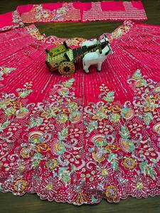 Ropa de boda tradicional india y paquistaní Heavy Zari Work bordado Lehenga Choli colecciones para funciones nupciales - Product Image 6