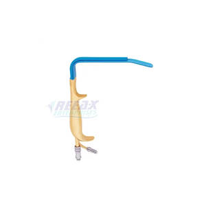 Rétracteur TEBBETTS Écarteurs mammaires à fibres optiques avec tube d'aspiration des dents Instruments de chirurgie plastique plaqués or - Product Image 1