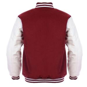 Vestes universitaires personnalisées de haute qualité pour hommes, col montant, corps en laine, manches en cuir, imperméables, respirantes, coupe-vent, épaisses - Product Image 2