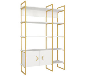 Bibliothèque Santana exclusive de luxe en aggloméré blanc-or de Turkiye Best Seller - Product Image 4