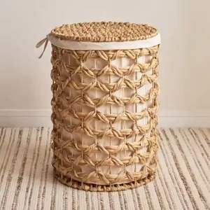 Cesta de jacinto de agua, venta al por mayor, hecha a mano, ligera, duradera, ecológica, cesta decorativa para utensilios de cocina y servicio - Product Image 2